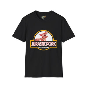 Jurassic Pork T-Shirt - Funny BBQ Pig Parody Tee