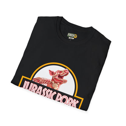 Jurassic Pork T-Shirt - Funny BBQ Pig Parody Tee